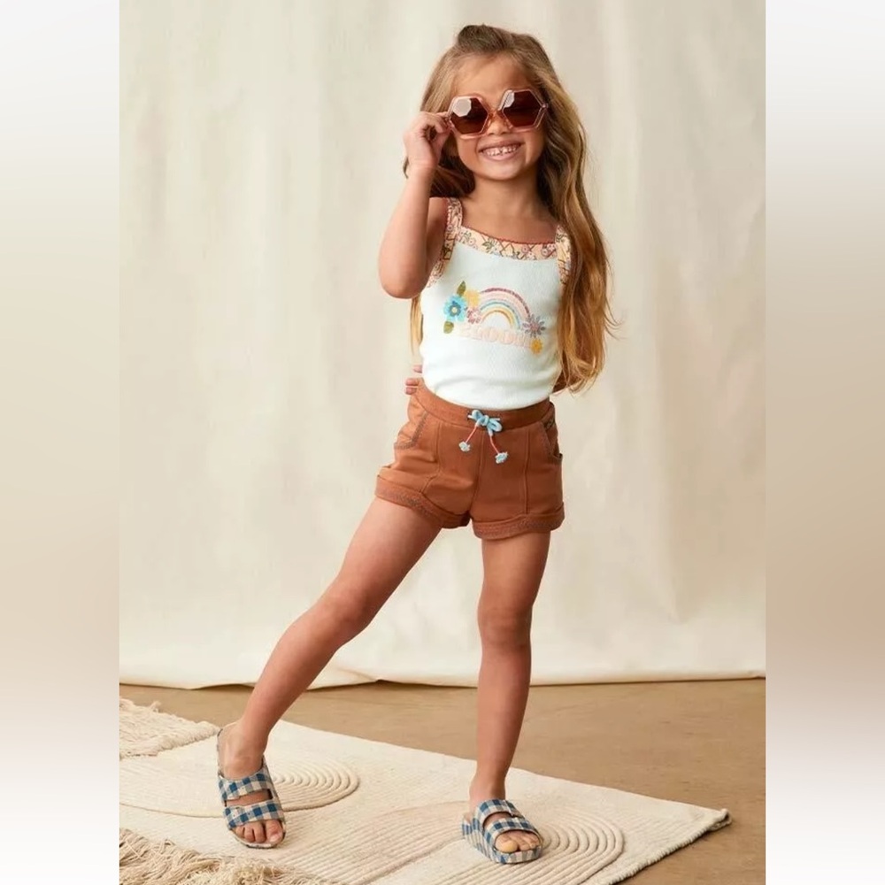 MATILDA JANE Enchanted Garden Frances French Terry Drawstring Shorts Girl 14